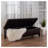 Ottoman Bench with Storage, Rubber Wood Legs