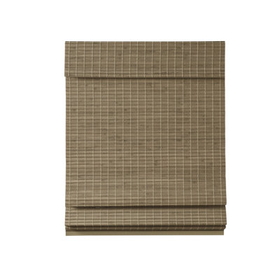 Madison Park Eastfield Neutral 100% Natural Bamboo Light Filtering Semi-Sheer Single 27x64" Roman Shade