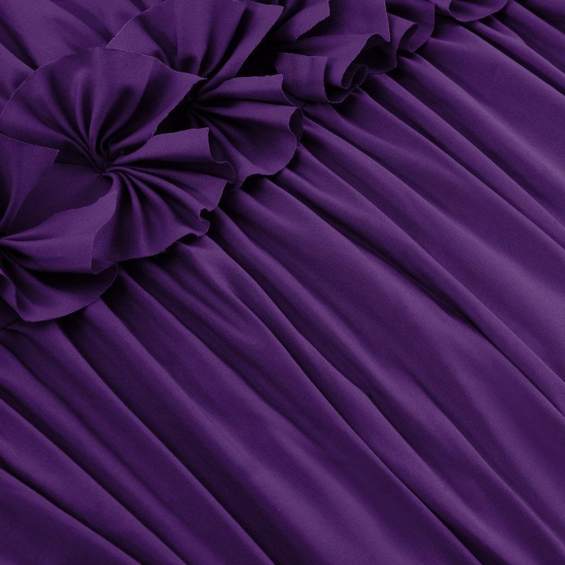 Farmhouse / Country Polyester Comforter, Queen Comforter + 6 Additional Pieces, Purple