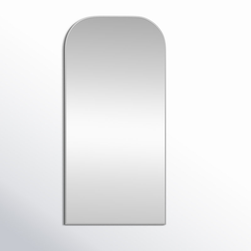 Sabine Metal Wide Arch Wall Mirror, 66" x 28", Silver