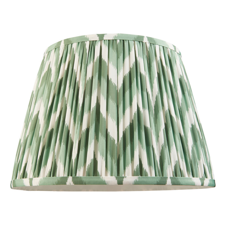 Zigzag Lamp Shade, 24cm H x 25cm W x 35cm D, Green
