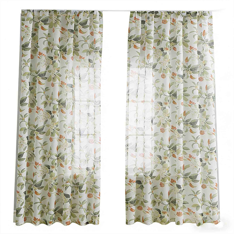 2 pièces de décorations de fenêtre en lin de style exquis rendant la fenêtre porter le manteau