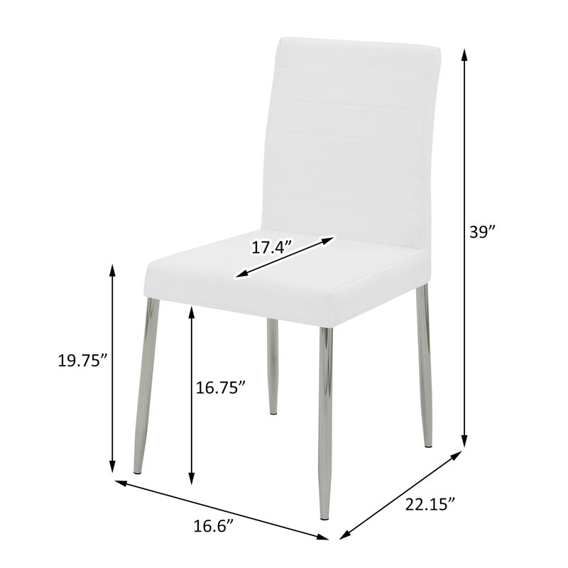Asuka Upholstered Side Chair, White