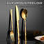 Ensemble de couverts 20 pièces - Argenterie luxueuse en acier inoxydable pour 4, lavable au lave-vaisselle-1489690914