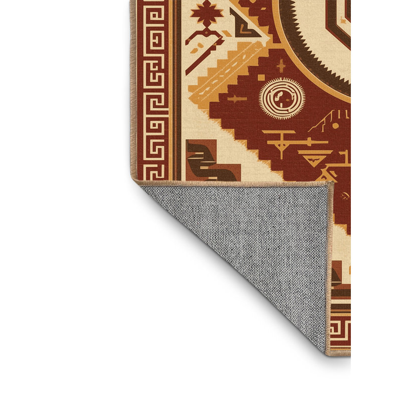Tapis oriental brun lavable à la machine Zack Classic - reliure brun clair, 2 x 5