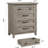 4 Drawer Dresser for Bedroom, 34.8 in Tall Drawer Dresser with Large Storage, Wooden Closet Chest for Living Room-483498451
