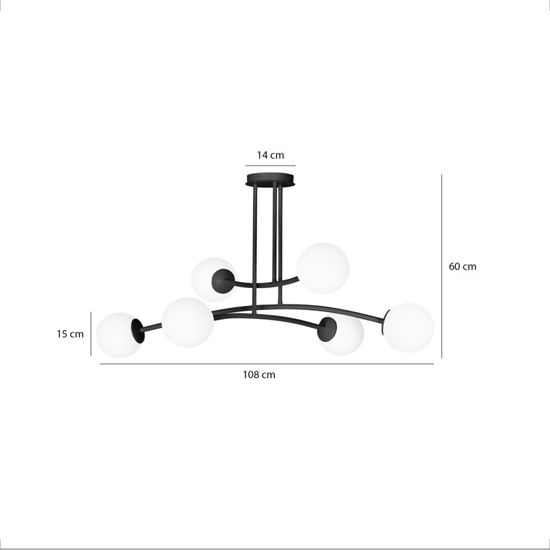 Galewood 6 - Light Sputnik Pendant, Black