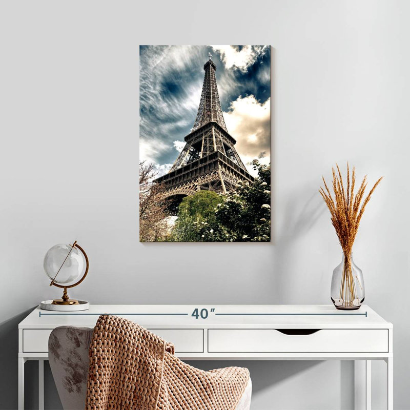 Aime Eiffel Tower From Below, 24" H x 16" W