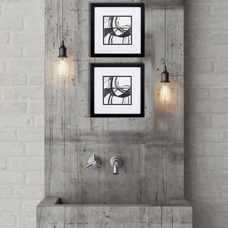 'Black Rings' 2 Piece Framed Print Set