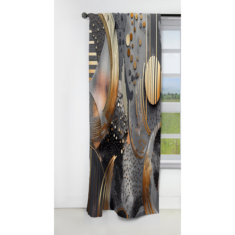Rideau occultant doux en marbre Soft Colors Marble Abstract III - 1 panneaux, L 52 po x L 90 po
