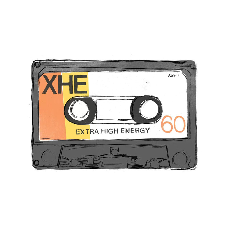 Mix Tape I by June Erica Vess - Wrapped Canvas Gallery-Wrapped Canvas Giclée, 20.32 cm H x 30.48 cm W