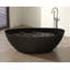 Baignoire autoportante en résine de trempage avec trop-plein et drain 70,8 po x 35,4 po Badeloft BW-03-XL-MBLK-71526187