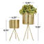 Ensemble de 2 pots de fleurs pour l'intérieur et l'extérieur avec support amovible-60663452