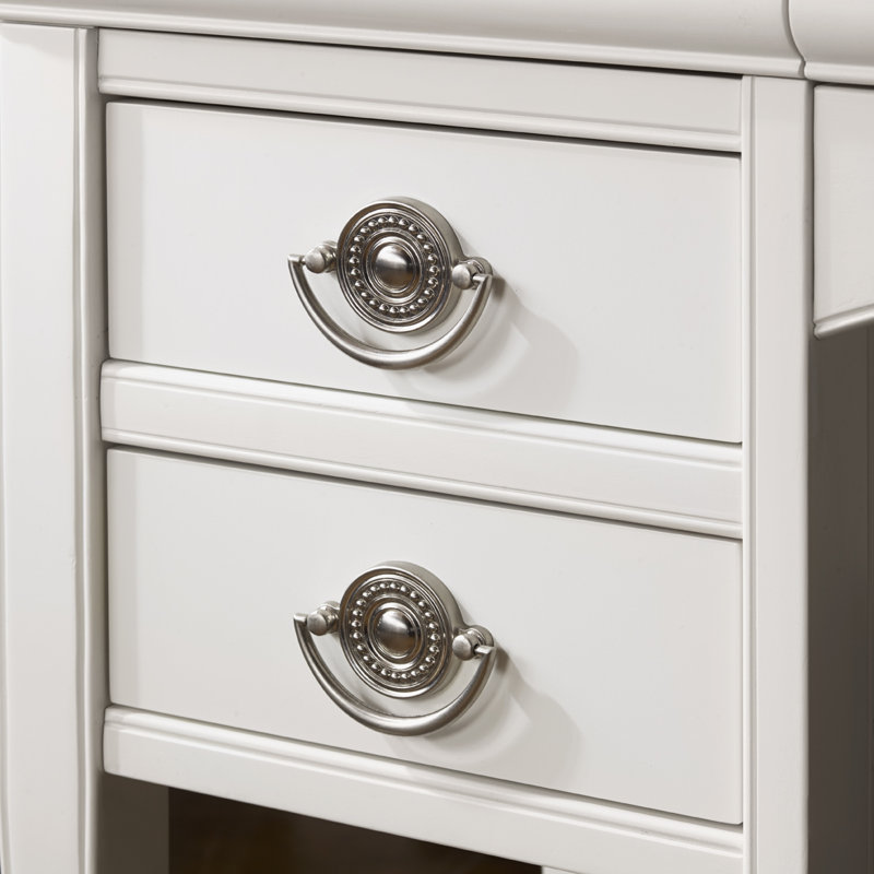 Aaden 47.3cm W Solid Wood Bedside Table