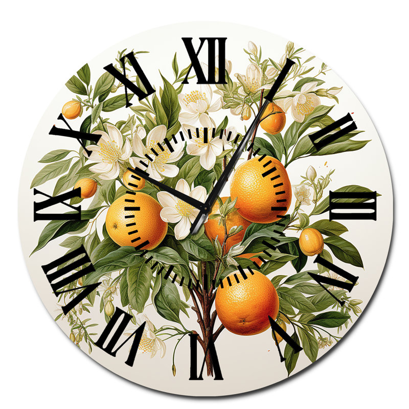 Horloge murale Orange Tree, Surdimensionné