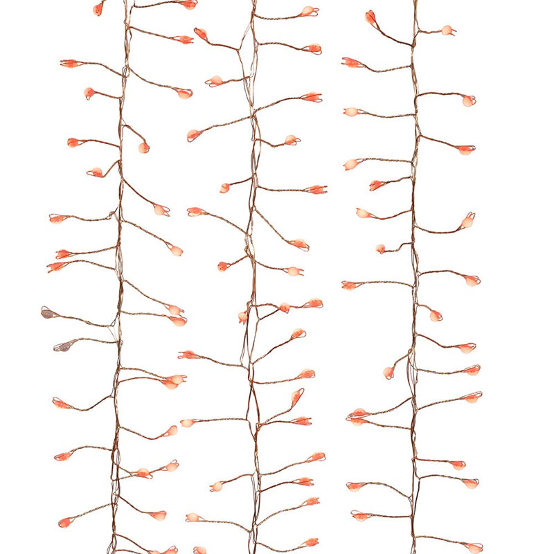 This 8' 240-Light Micro Fairy RGB LED Silver Wire Cluster Garland from Kurt Adler