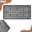 68,9 po Table de salle à manger d'extérieur rectangulaire en fonte d'aluminium avec cadre noir et trou pour parasol