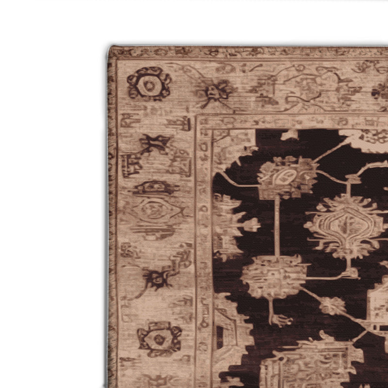 Tapis intérieur et extérieur brun Overdyed, Rectangulaire 2 pi x 3 pi