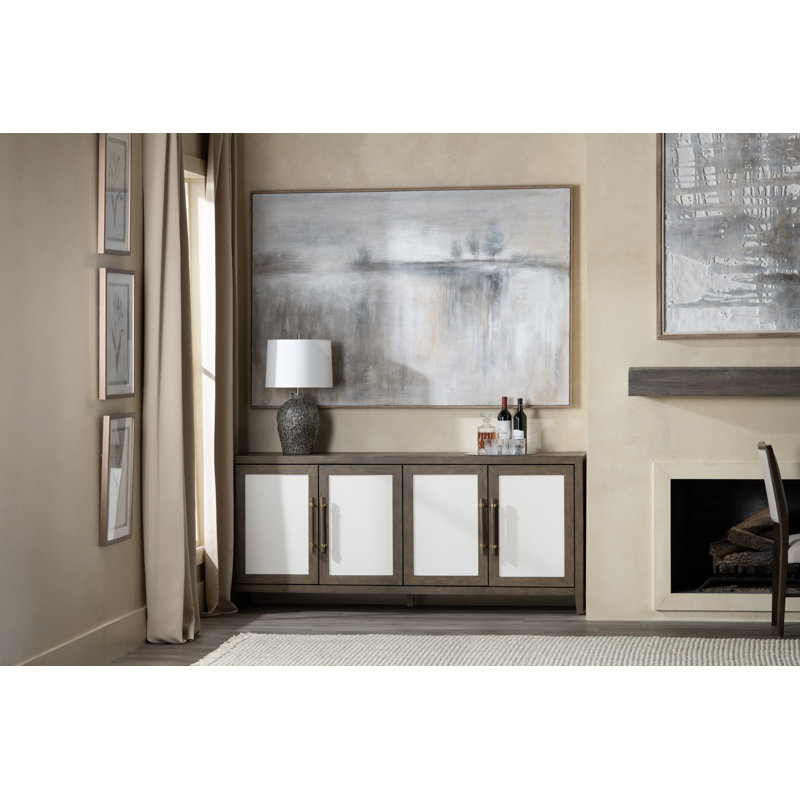 Katherine 4-Door Rattan Media Credenza_Sideboard