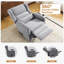 Fauteuil inclinable manuel Zeno avec appui-tête réglable et fonction bascule, gris-1708231570