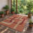 Bunce Authentic Machine Woven Orange Abstract Polypropylene Indoor/Outdoor Area Rug-25123961