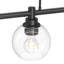Luminaire suspendu pour îlot de cuisine 5 lumières à intensité variable avec abat-jour en verre transparent et hauteur réglable-2120227490-2120227516