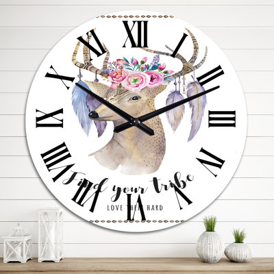 Horloge murale traditionnelle Find Your Tribe