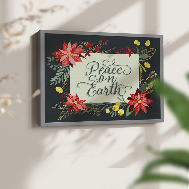 Bright Christmas Night II - Reproduction encadrée - Restickable, H 22 po x l 28 po, Gris