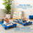 ECR4Kids Streamline Cot, Ready-To-Assemble, Standard Size, Classroom Furniture, Blue, 6-Pack