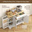 Buffet moderne avec rangement, armoire de cuisine de 41 po avec tablettes de porte, tiroir, tablette réglable, armoire à café, bois-1964775851