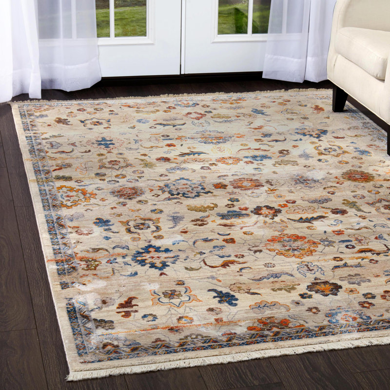 Tapis ivoire Kalish, Rectangle 5 pi 3 po x 7 pi 7 po
