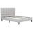Upholstered Platform Bed Frame, Tufted Headboard