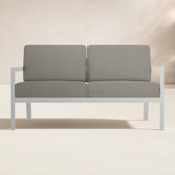 Vivant 56.25" Wide Outdoor Loveseat with Sunbrella® Cushions