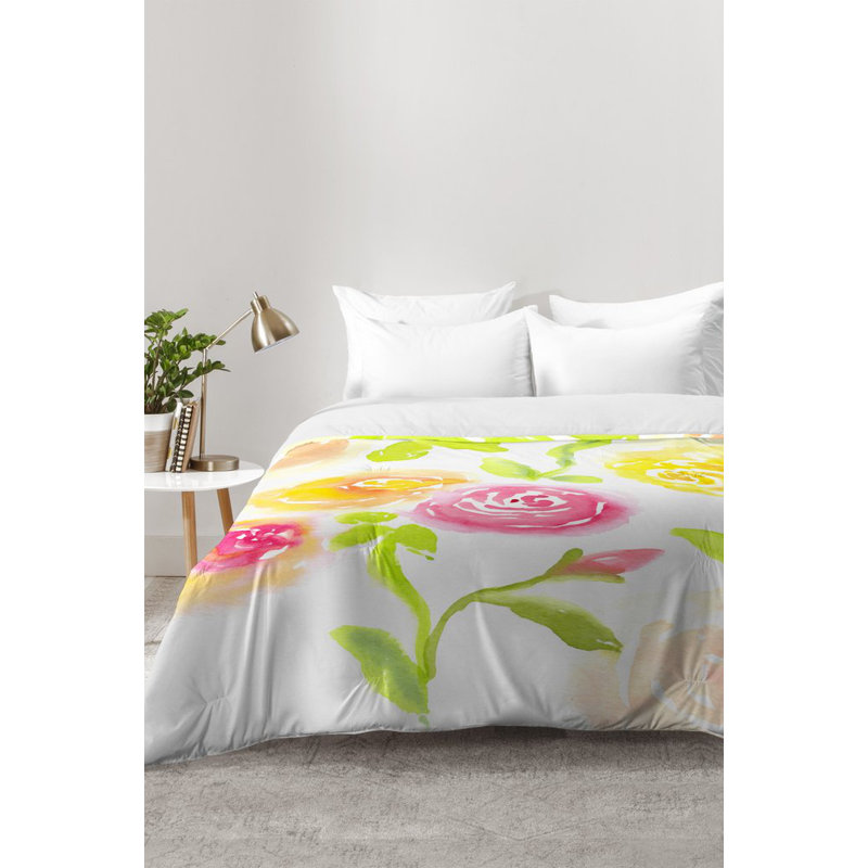 Laura Trevey Modern & Contemporary Floral Comforter, Twin XL Comforter + 1 Standard Sham