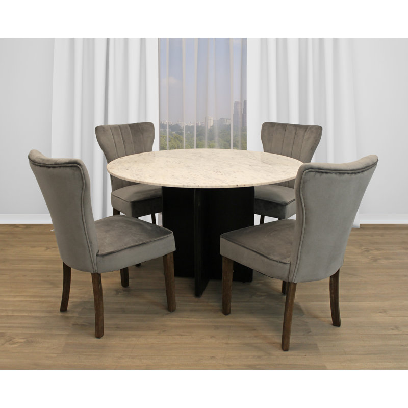 Ensemble repas pour 4 personnes Aryhanna, Brun