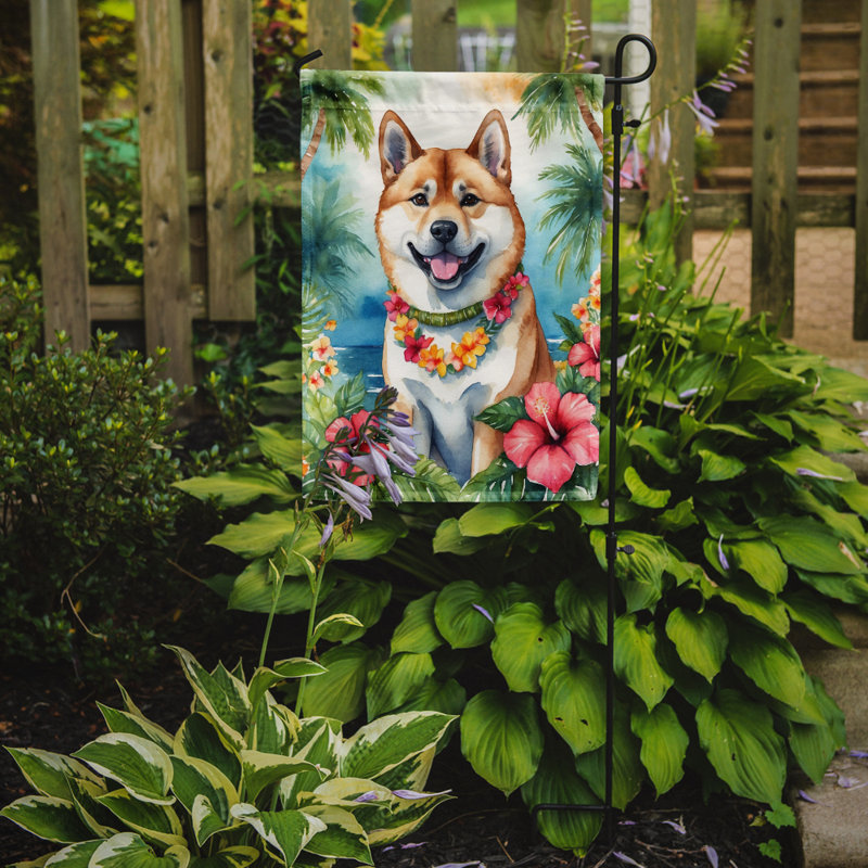 Drapeau de jardin en polyester double face H 15,5 po x l 11,25 po