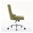 A&A Furniture Modern Chenille Upholstered Tufted Office Chair, Adjustable Swivel Desk Chair with Chrome Metal Base, Green Ergonomic Home Office Chair-1198846132-1198846133-1198846131