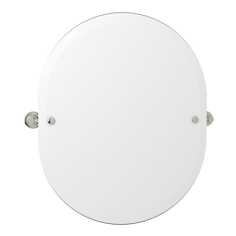 Holborn 25" Oval Mirror, Polished Nickel
