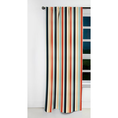 Colorful Nostalgia Striped Pattern I - Stripped Curtain - Blackout Striped Curtain - 1 Panels