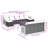 Vidaxl Garden Sofa Set Black, Cream White