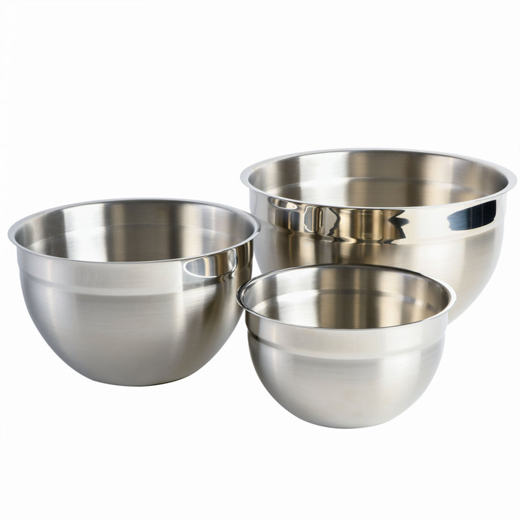 Stainless Steel Mixing Bowls with Lids, - 3 Piece (1.5 Qt, 3 Qt, 5