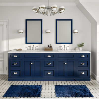 Didomenico 96" W x 22" D x 34" H Double Bathroom Vanity