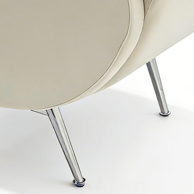Ensemble de 2 fauteuils d'appoint rembourrés de style moderne Mid-Century de 28 po avec pieds en métal doré et argent et accoudoirs courbés pour salon, chambre à coucher et meuble-lavabo Aitana