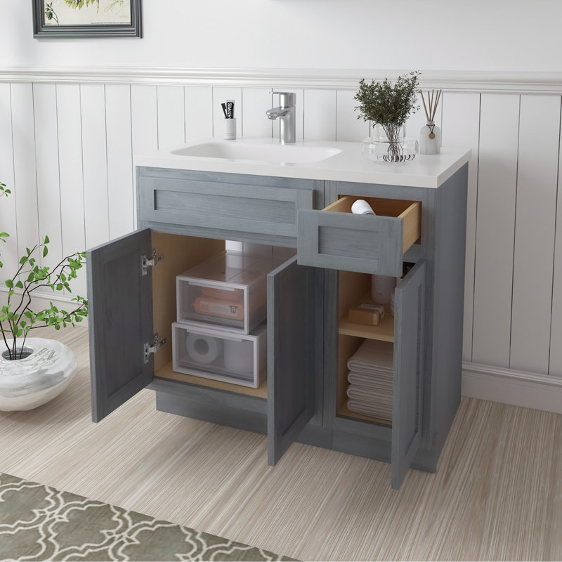 36 base de meuble-lavabo simple seulement, Argent argent