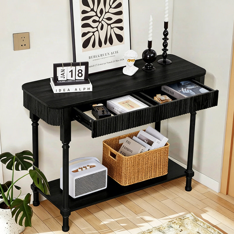 Console de style nordique simple et moderne., Noir