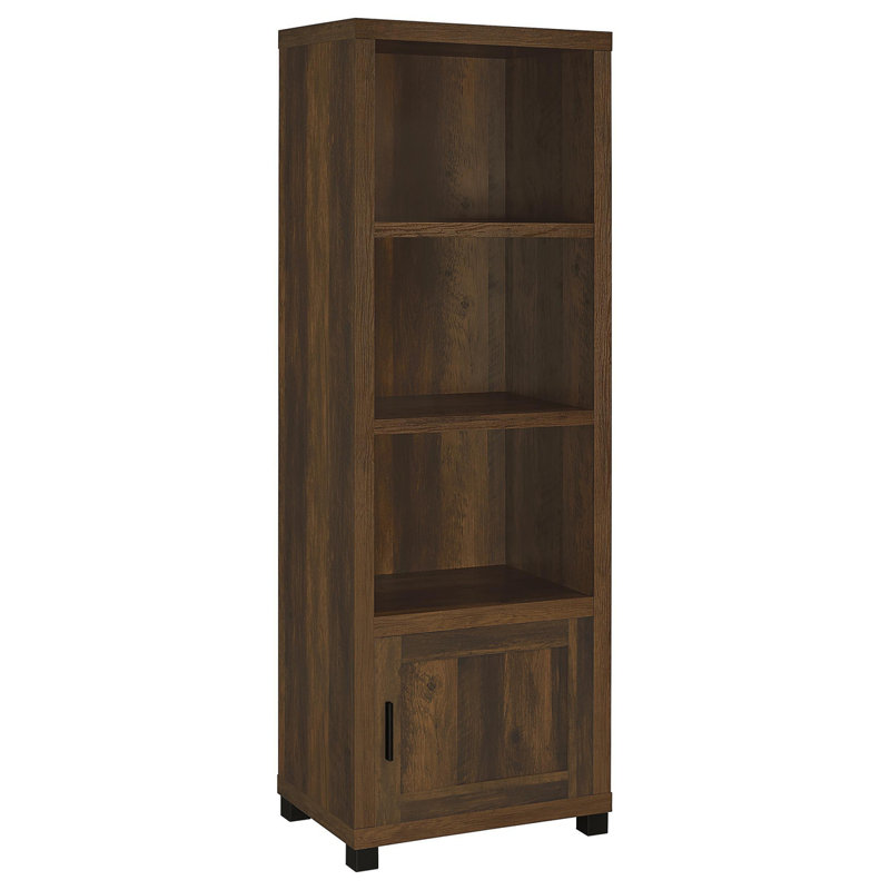 Tour média en bois d'ingénierie à 3 tablettes Vivek, Pinède