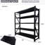 Étagère de rangement légère à cinq niveaux en métal noir, 78 pouces de largeur, 23,4 de profondeur, 78,7 de hauteur, pour unité de garage et de sous-sol réglable, capacité de 1 800 lb, bureaux idéaux
