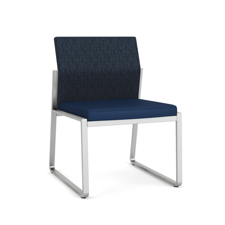 Gansett Waiting Reception Armless Guest Chair Metal Frame