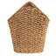 Panier à papier hygiénique tressé ovale avec barre en bois
