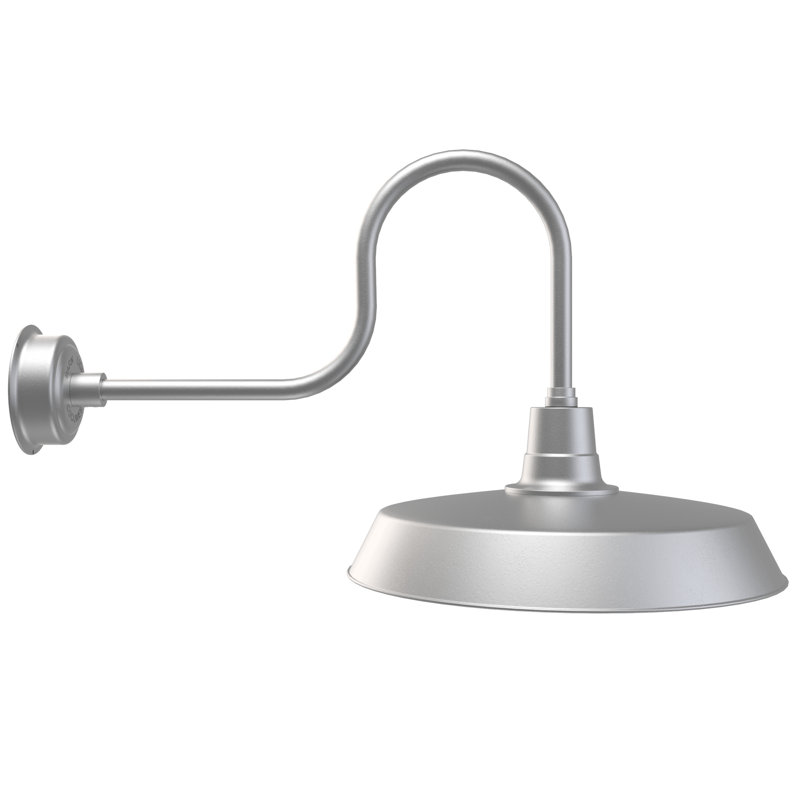 Haleigh LED Wall Light, 23.75" H x 22" W x 42" D, Galvanized Silver